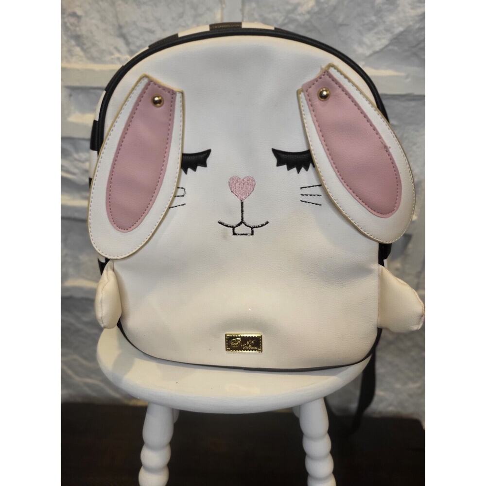 Betsey Johnson Sweet Bunny Backpack Schoolbag adjustable ears